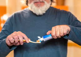 In-Kind Donations such as toothpaste help with hygiene.