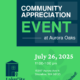 Community Appreciation Event 2025 invitation